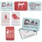 6 Pack Tin Christmas Gift Card Boxes With Lids for Stocking Stuffers, 6 Winter Animals Designs (5 x 3.25 In)